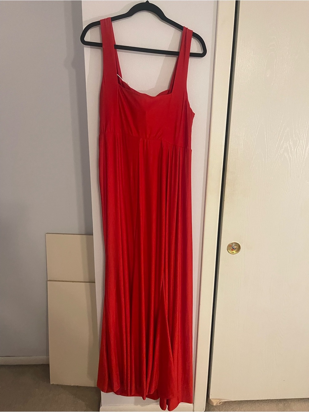 SHEIN Red Square-Neck Maxi Evening Dress - Picture 2 of 6